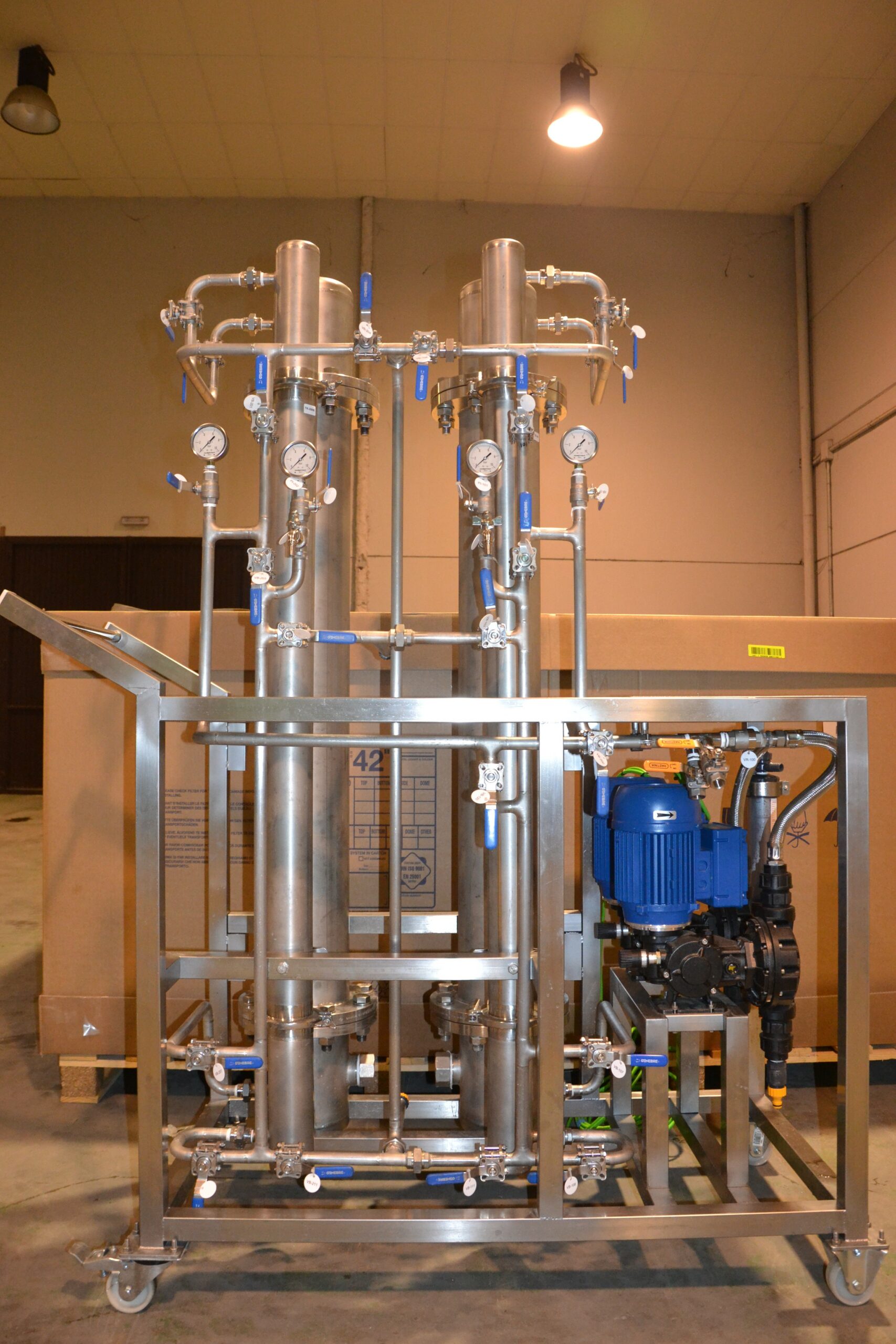 Equipo industrial portátil de testeo de material filtrante para aguas de distinta procedencia
