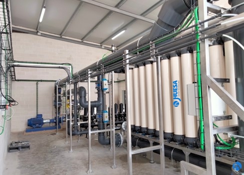 Industrial wastewater treatment plant based on ultrafiltration technology for the cleaning sector