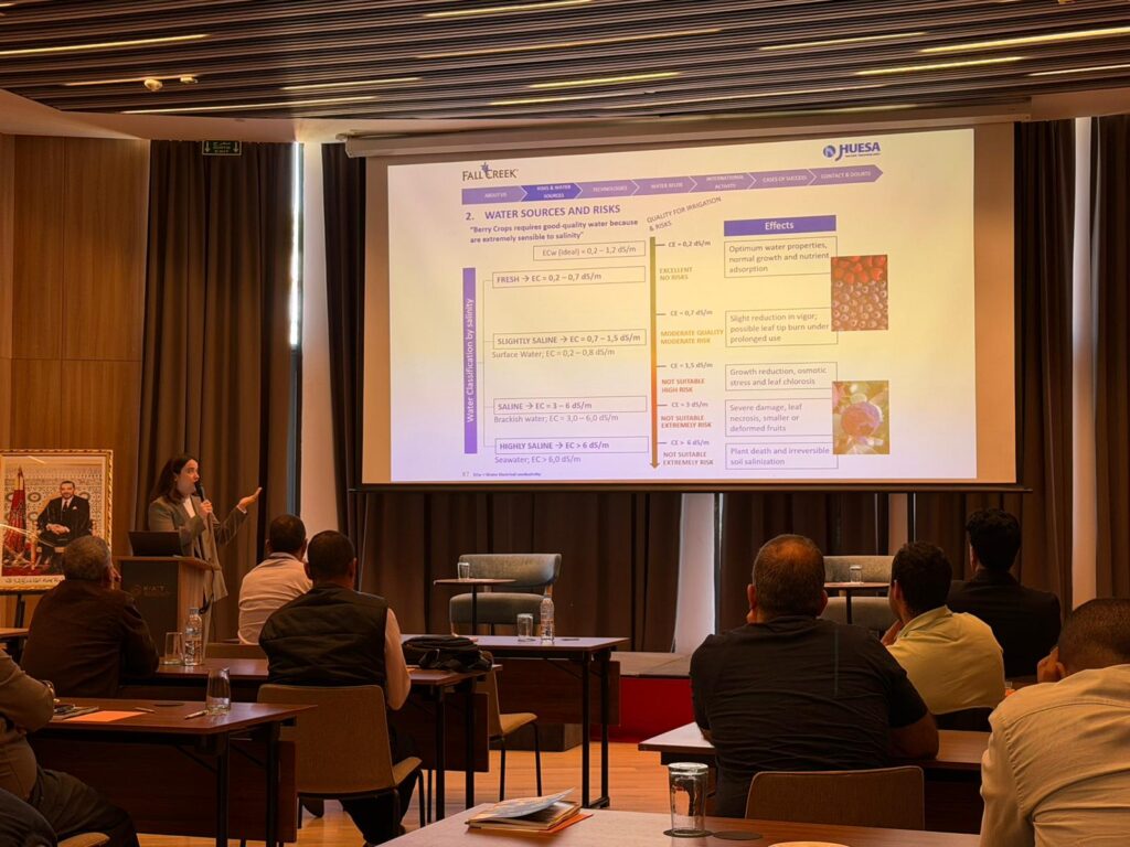 Maria en un momento de la ponencia