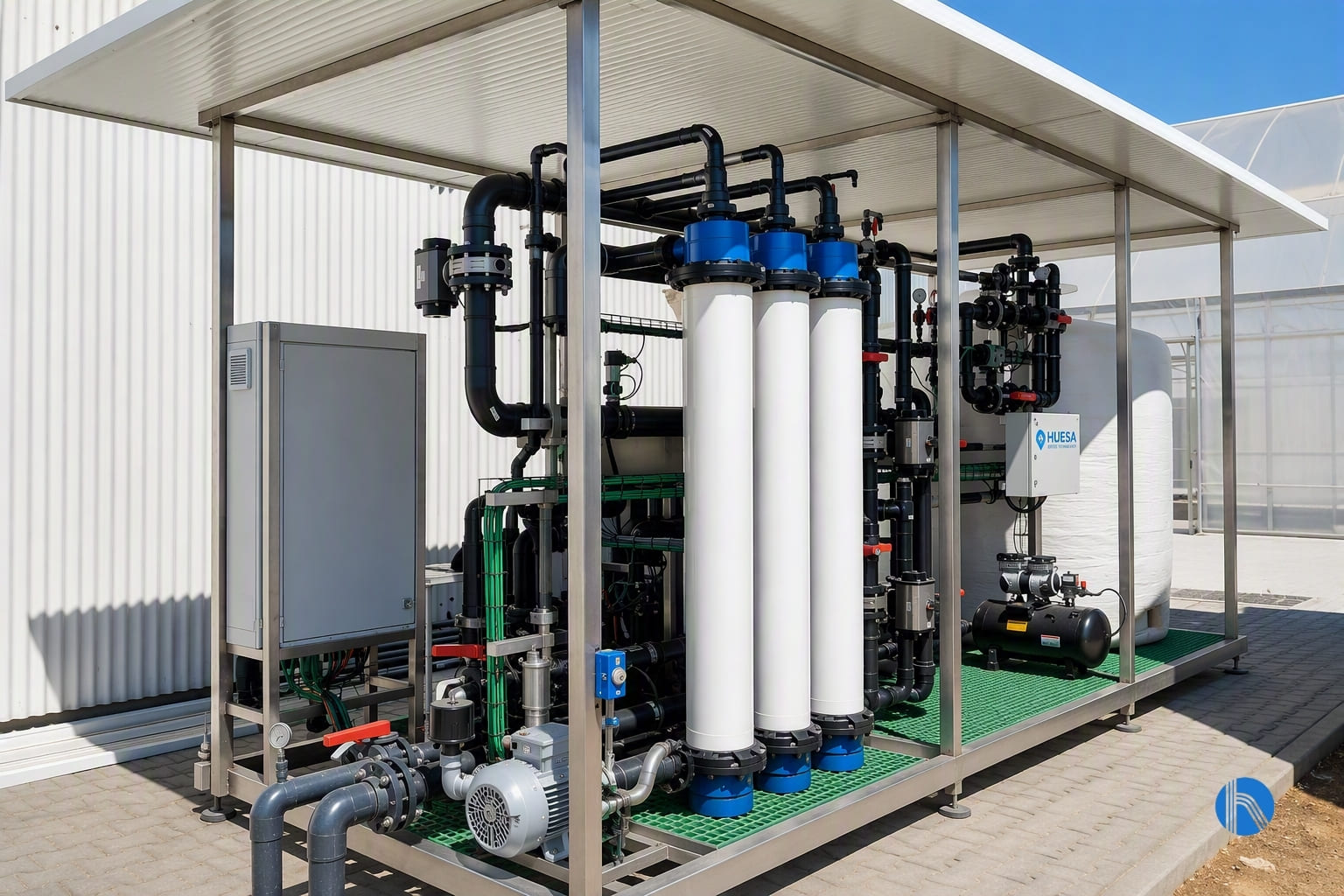 Tratamiento de agua de mar para el cultivo de microalgas